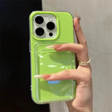 Luxury 2in1 Card Bag Candy Phone Case For iPhone