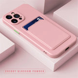 Luxury Soft Silicone Wallet Case For iPhone