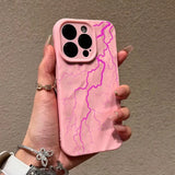 Lightning Printing Soft Silicone Case For iPhone