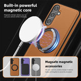 Rotating Stand Leather Magnetic Phone Case for Samsung