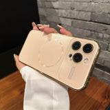 Luxury Large Glass Window Magsafe Case For iPhone