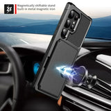 Magnetic Cards Solt Wallet Leather Case For Samsung