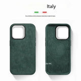 Italian Flip Fur Leather Magnetic Case for iPhone