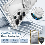Rotating Magnetic Folding Stand Transparent Phone Case for Samsung
