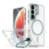 Magnetic Camera bracket Holder Clear Case For Samsung Galaxy