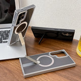 Luxury Metal Stand Magsafe Case For Samsung