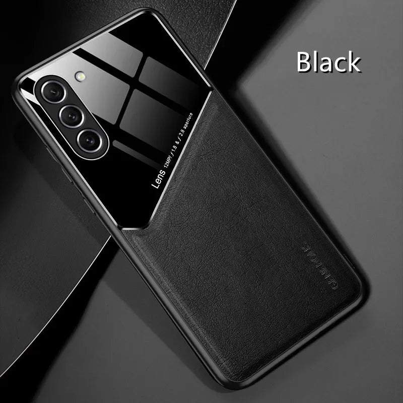 TPU Leather Magnetic Holder Case For Samsung Galaxy