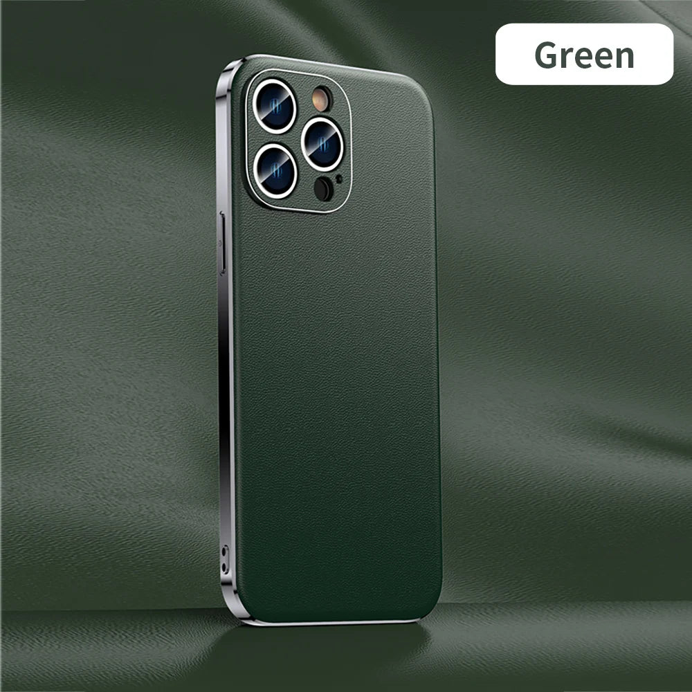 Genuine Cowhide Leather Phone Case for iPhone