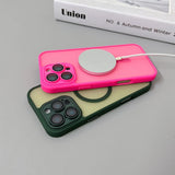 Magnetic Luxury Matte Translucent Armor Shockproof Case For iPhone
