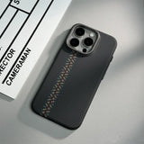 Alloy Lens Hit Color Hard PC  Carbon Fibre Wireless Charging Case for iPhone