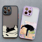 Funny Cat Daily Life Phone Case For iPhone