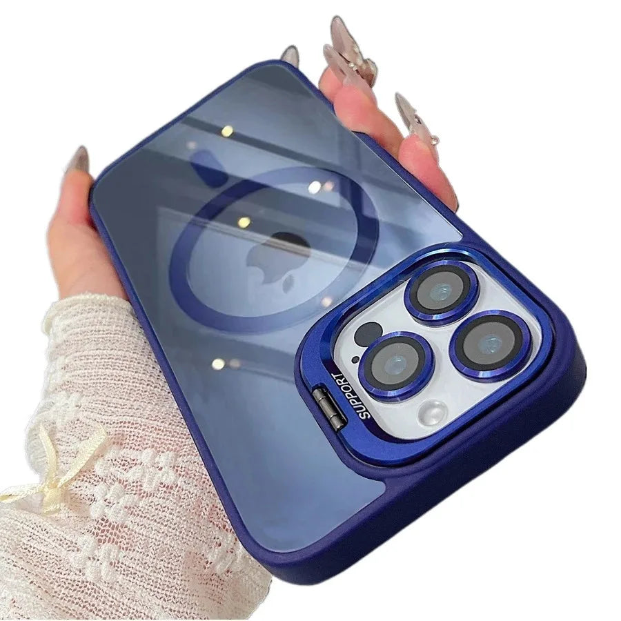 Luxury Magnetic Ring Stand Case For iPhone