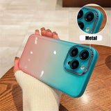Luxury Gradient Rainbow Clear Phone Case For iPhone