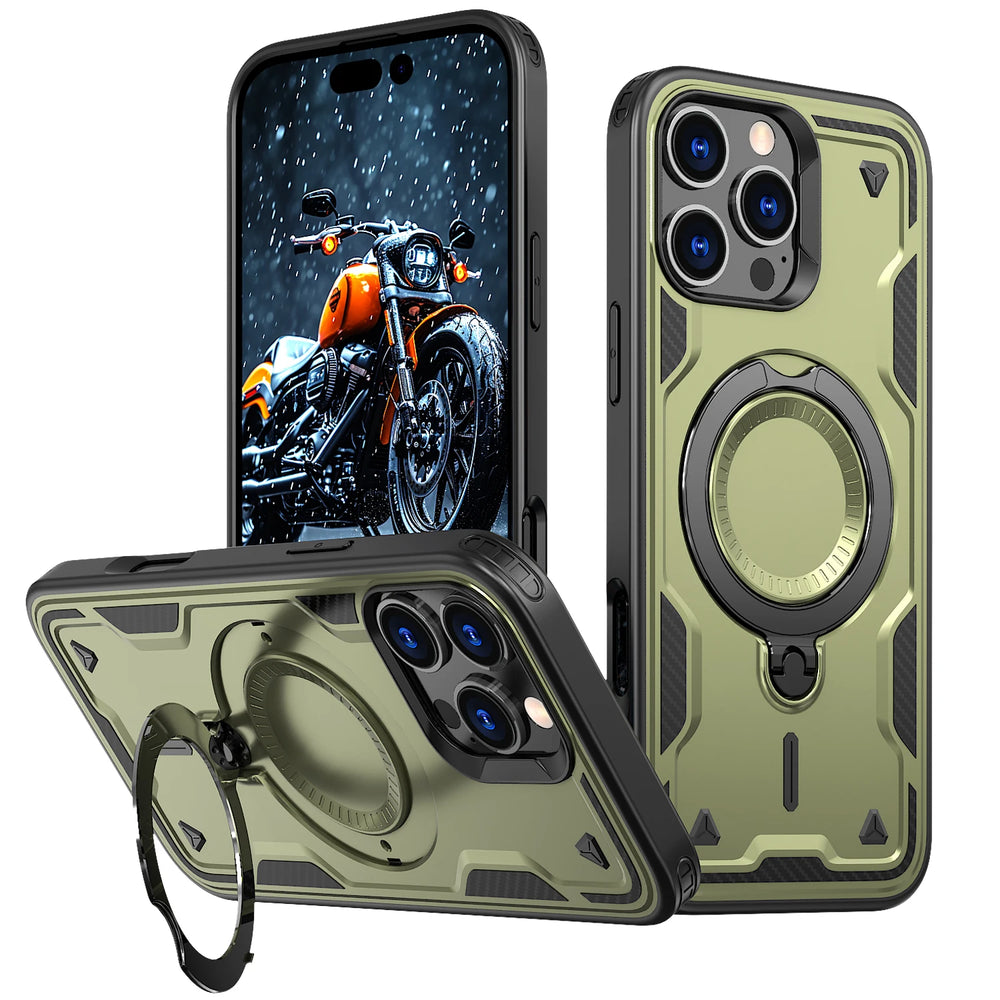 Shockproof Armor Metal Ring Holder Case For iPhone