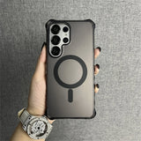 Armor Wave Curly Non-Slip Bumper Magsafe Case For Samsung