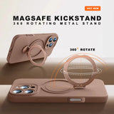Liquid Silicone Magnetic Stand Phone Case For iPhone