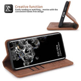 Leather Magnetic Flip Wallet Case For Samsung