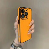 Luxury Leather Colorful & Soft Silicone Bumper Case for iPhone