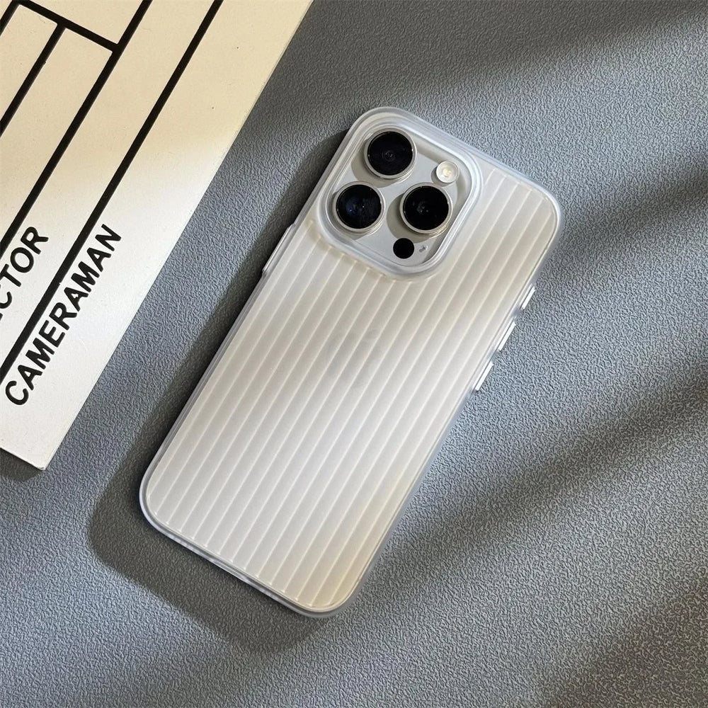 Matte Natural Titanium Grating Hard Phone Case for IPhone