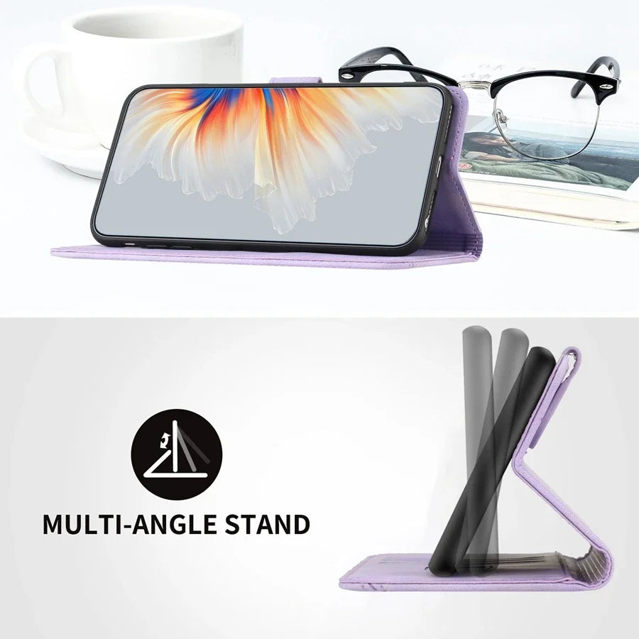 Wallet Kickstand Smile Flip Leather Case For iPhone