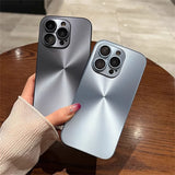 Luxury Laser Aurora CD Pattern Matte Case For iPhone