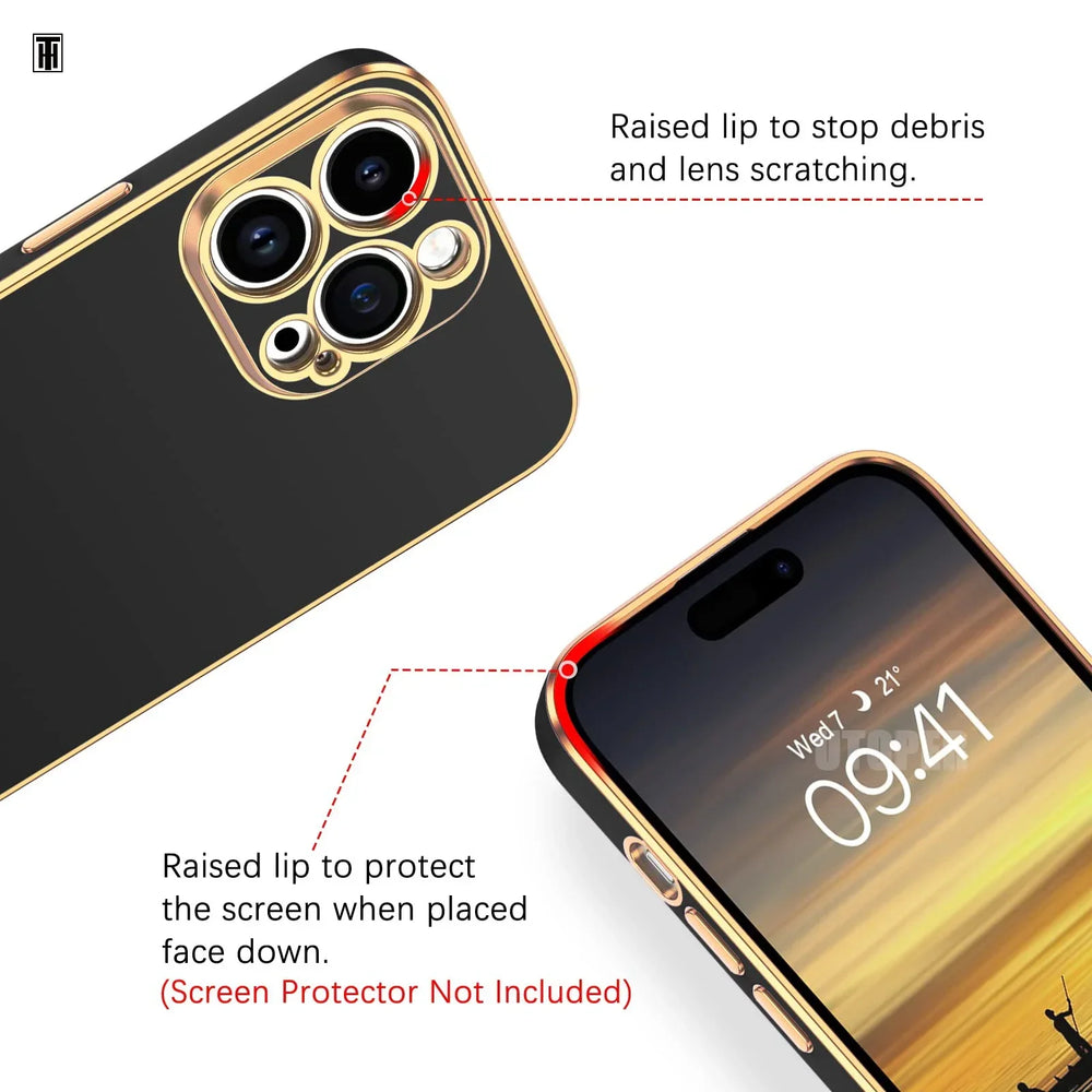 Luxury Plating Solid Color Silicone Soft Case For IPhone