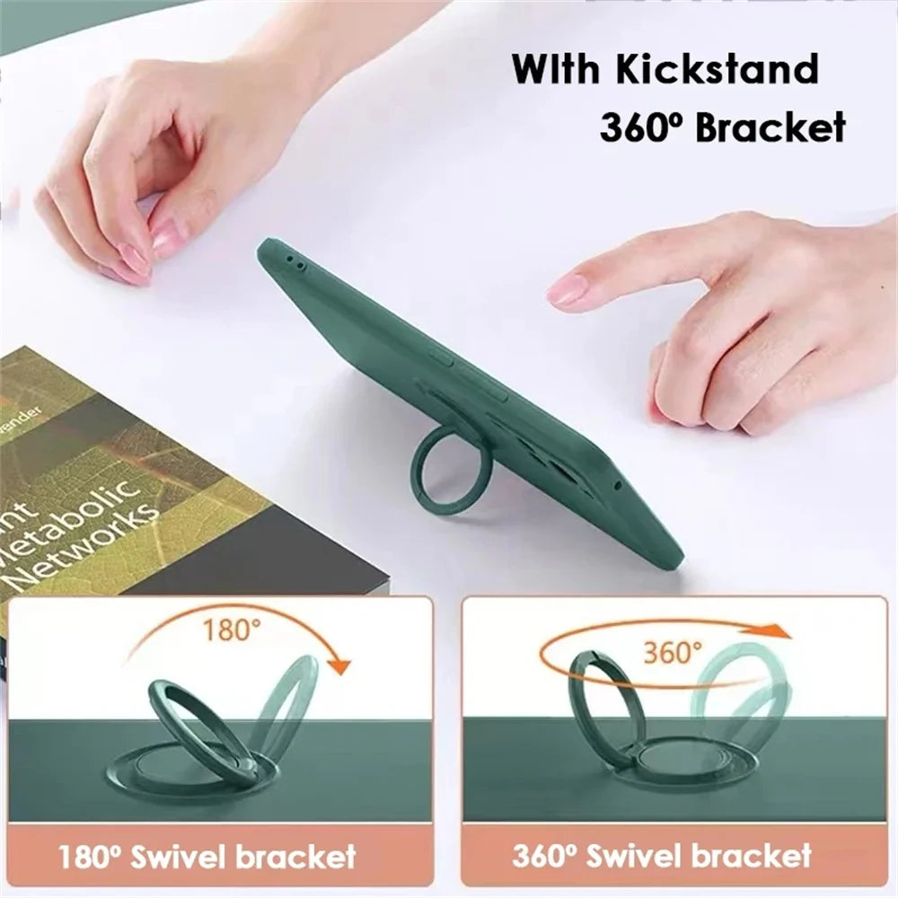 Liquid Silicone Magnetic Holder Case For Samsung