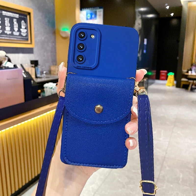 Crossbody Card Slot Bag Holder Case For Samsung Galaxy