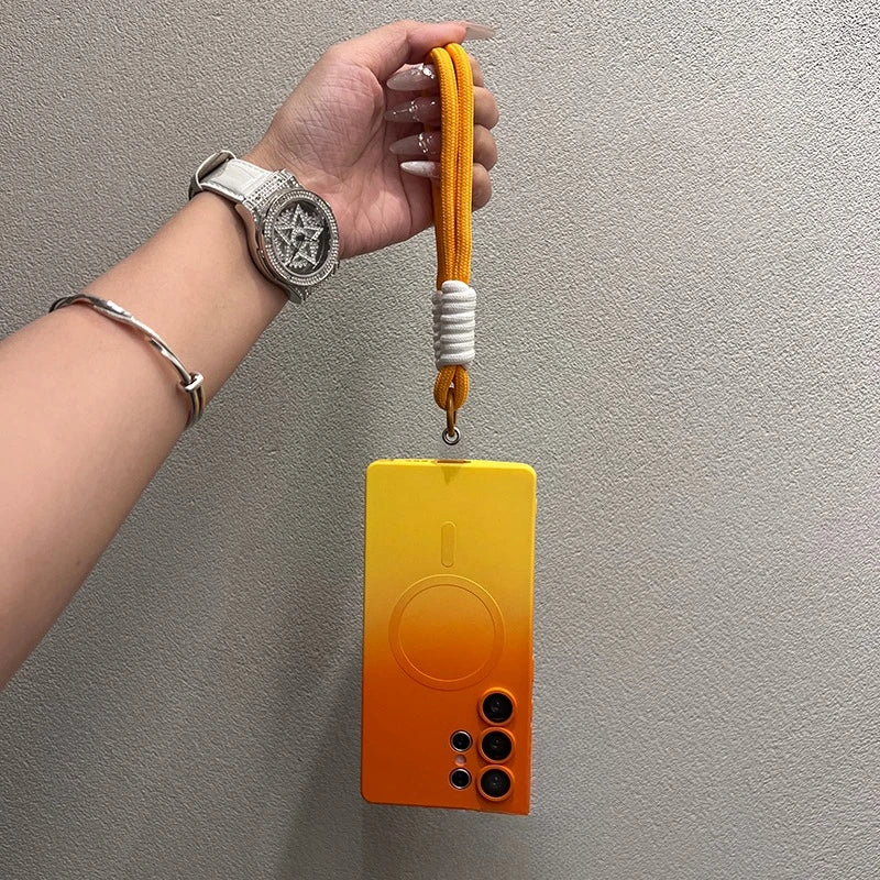 Liquid Silicone Gradient Color Magsafe Case for Samsung Galaxy