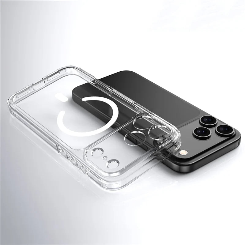 Luxury Clear Shockproof Magsafe Magnetic Case For iPhone