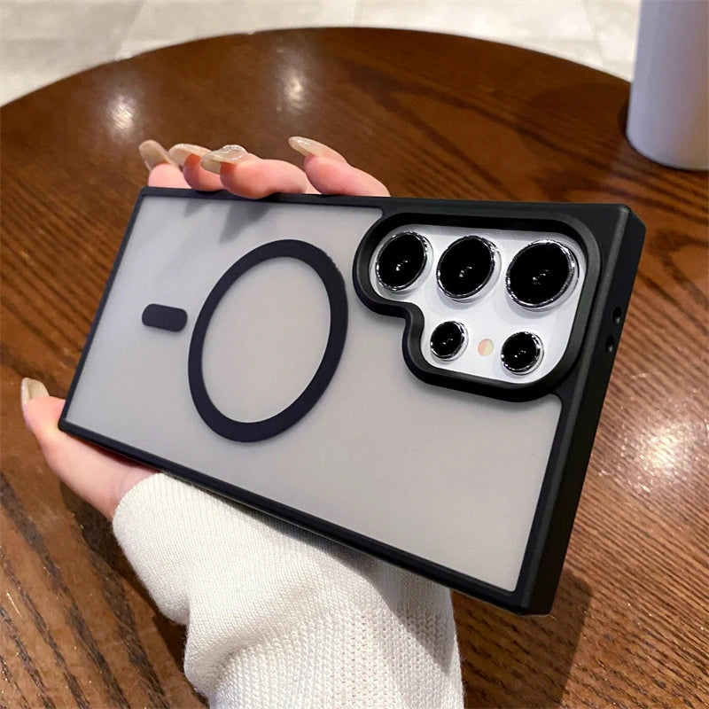 Matte Magnetic Clear Case For Samsung