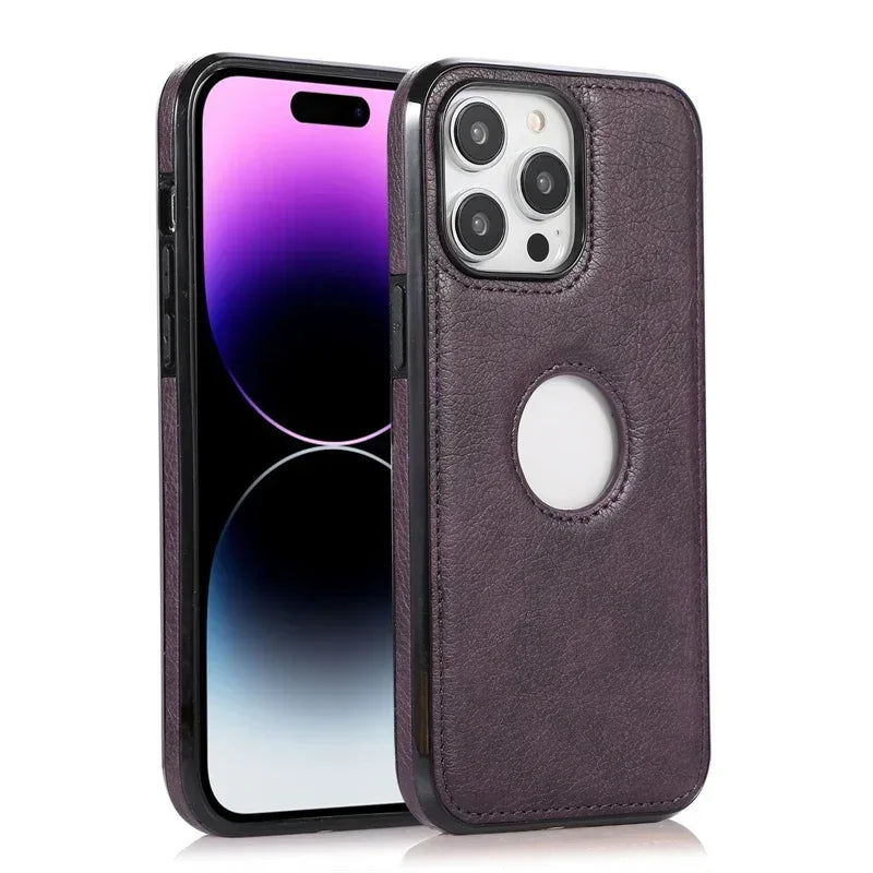 Luxury Classic Leather Thin Slim Case for IPhone
