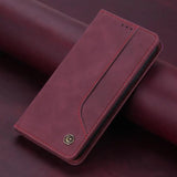 Leather Magnetic Flip Wallet Case For Samsung