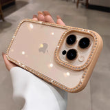 Luxury Bling Rhinestone Diamond Transparent Case For iPhone
