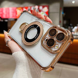 Fashion Plating Magnetic Bracket Case for iPhone