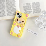 3D Cartoon Kawaii Rilakkuma Bear Soft Silicon Case For iPhone