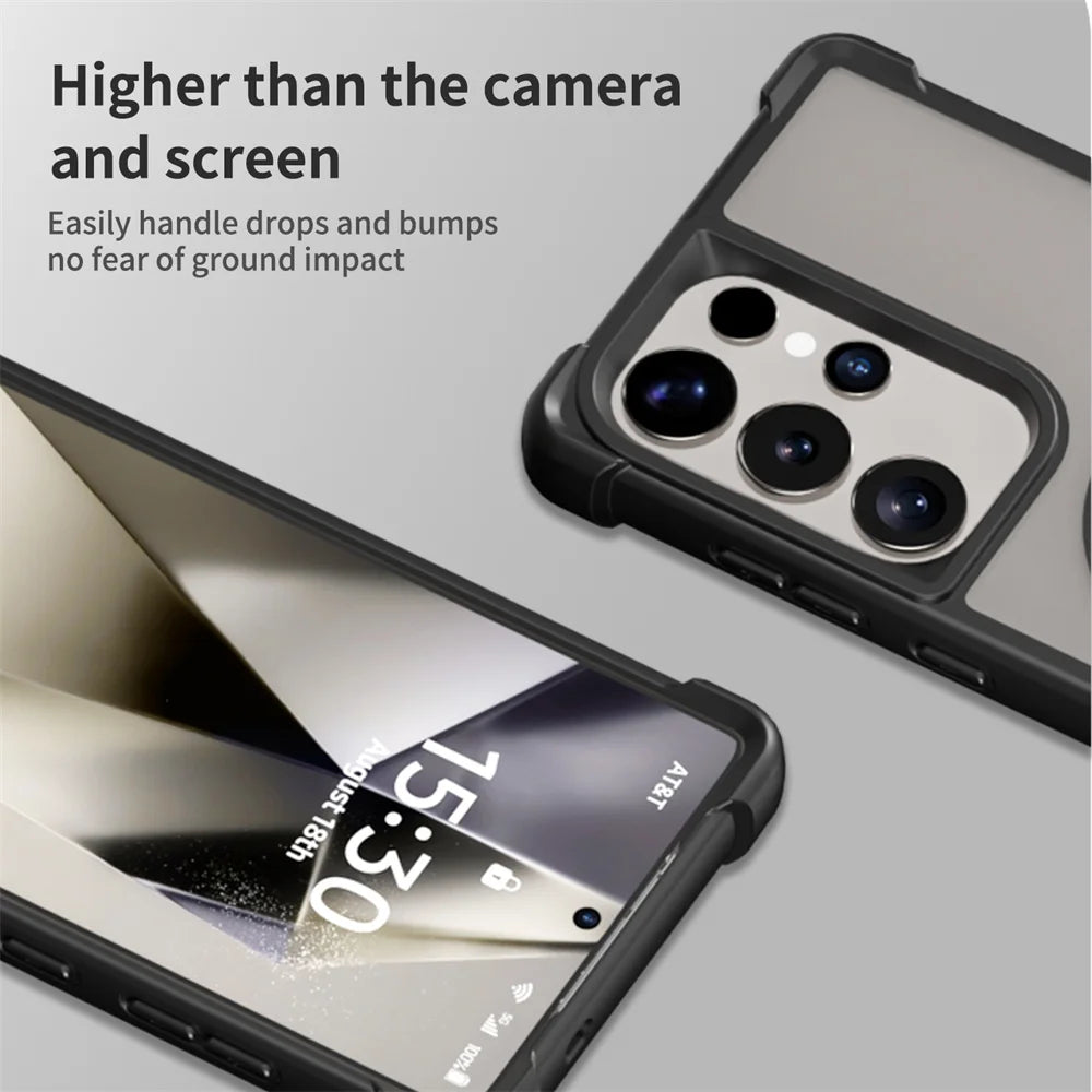 Military Armor Rotating Magnetic Stand Phone Case For Samsung