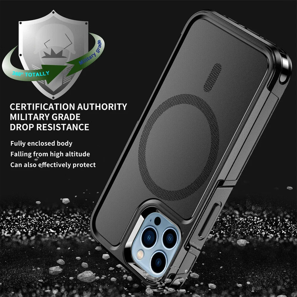 Shockproof Magnetic Matte Case For iPhone
