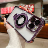 Fashion Plating Magnetic Bracket Case for iPhone