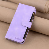 Luxury Zipper Wallet Flip Case For iPhone