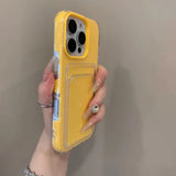 Luxury 2in1 Card Bag Candy Phone Case For iPhone