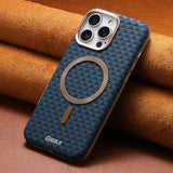 Luxury Solid Color Triangle Pattern Magnetic Case for iPhone