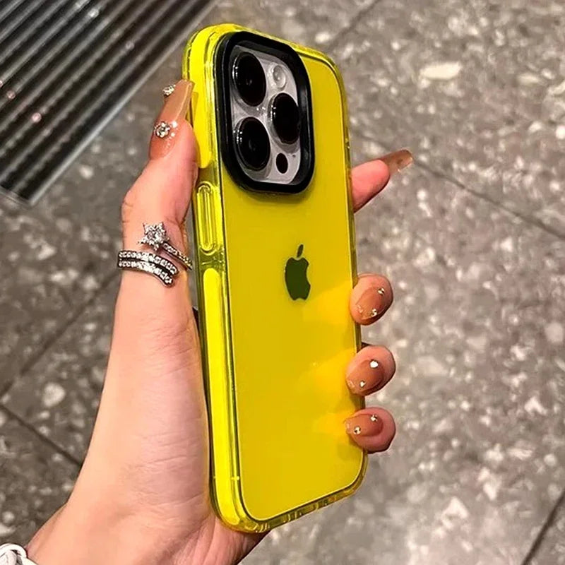 Luxury Transparent Airbag Bumper Case For iPhone