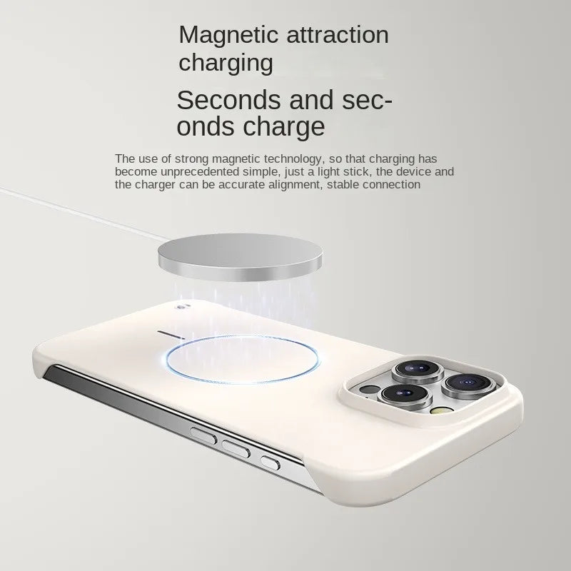 Ultra Thin Frameless Magnetic Case For iPhone
