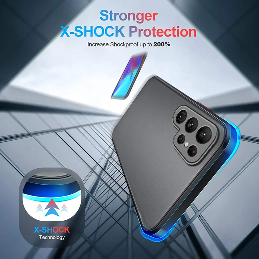 Protect Lens Hard PC Matte Case For Samsung