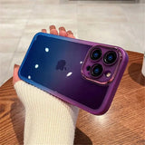 Luxury Gradient Rainbow Clear Phone Case For iPhone