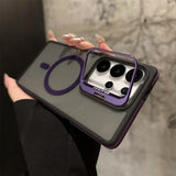 Metal Lens Protection Stand Magsafe Case For Samsung