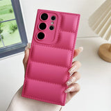 Candy Color Soft Down Jacket Case For Samsung Galaxy