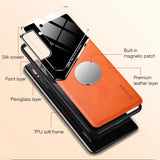 TPU Leather Magnetic Holder Case For Samsung Galaxy