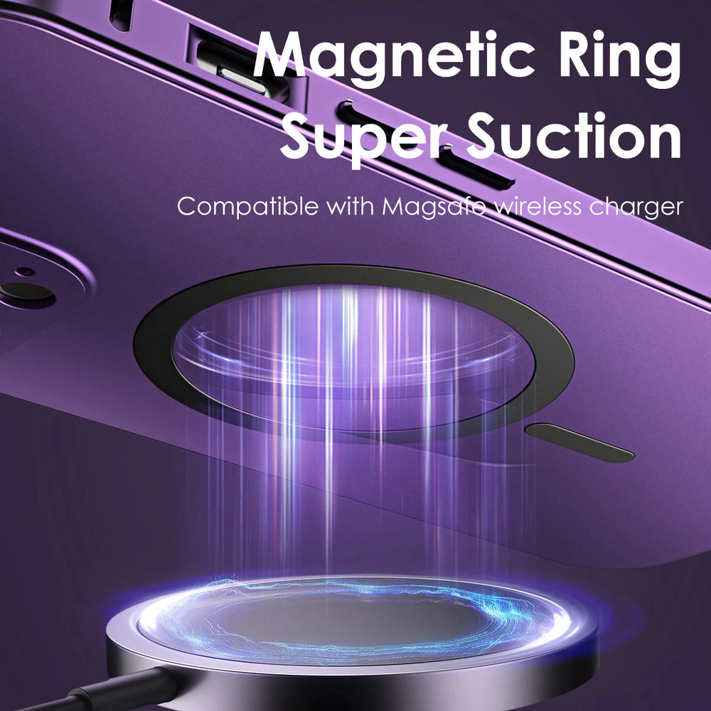Aluminum Metal Frame Magnetic Case For iPhone
